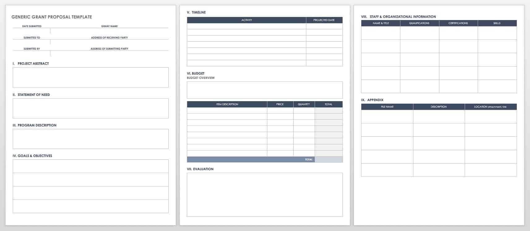 Free Grant Proposal Templates  Smartsheet Within Funding Report Template
