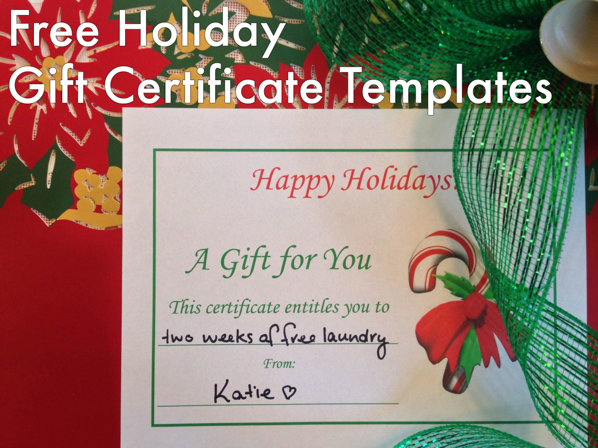 Free Holiday Gift Certificates Templates to Print - HubPages