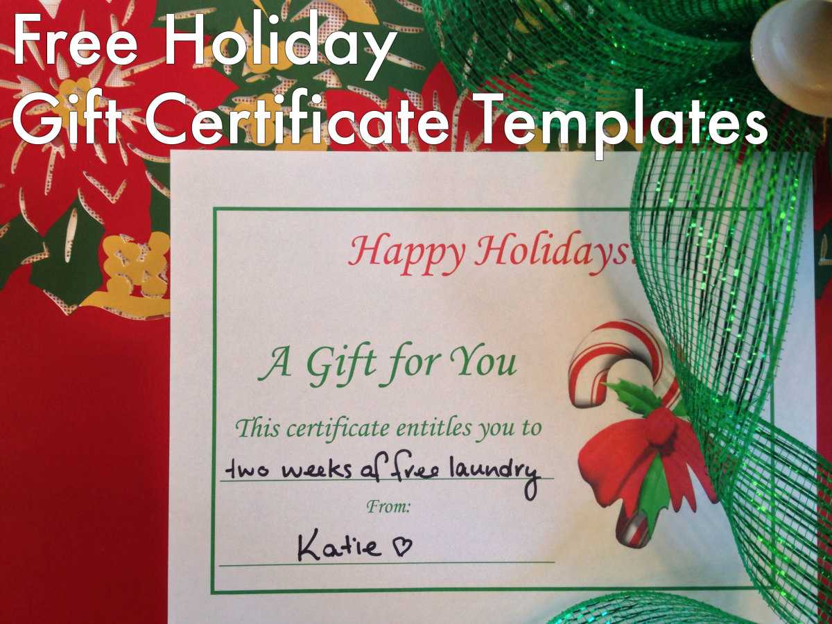 Free Holiday Gift Certificates Templates To Print – HubPages In Free Christmas Gift Certificate Templates