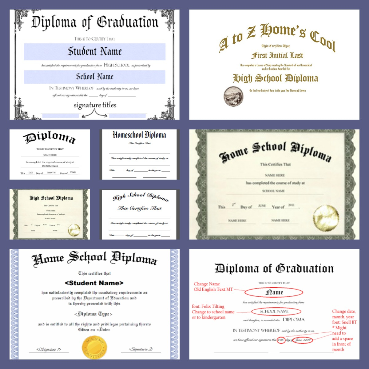 Free homeschool diploma forms online - A Magical Homeschool Pertaining To Ged Certificate Template