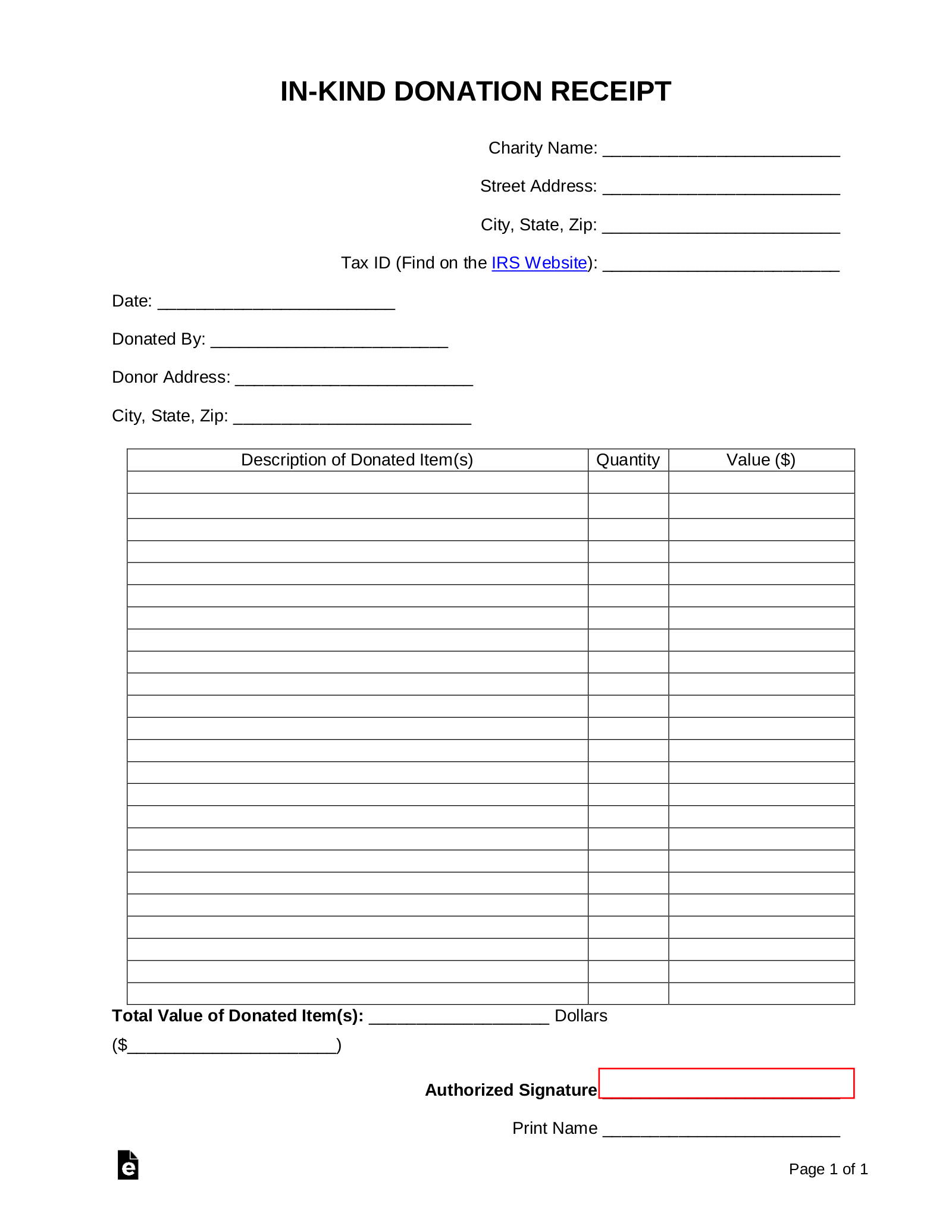 Free In-Kind (Personal Property) Donation Receipt Template - PDF Regarding Donation Report Template Free In-Kind (Personal Property) Donation Receipt Template - PDF Regarding Donation Report Template