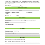 Free Incident Report Templates (10)  Sample – PDF  Word – EForms For Employee Incident Report Templates