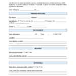 Free Incident Report Templates (10)  Sample – PDF  Word – EForms For Office Incident Report Template