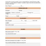 Free Incident Report Templates (10)  Sample – PDF  Word – EForms Intended For Incident Report Form Template Word