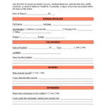 Free Incident Report Templates (10)  Sample – PDF  Word – EForms Intended For Incident Report Log Template