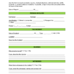 Free Incident Report Templates (10) Sample – PDF Word – EForms Pertaining To Customer Incident Report Form Template