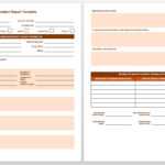 Free Incident Report Templates & Forms  Smartsheet In Incident Report Log Template