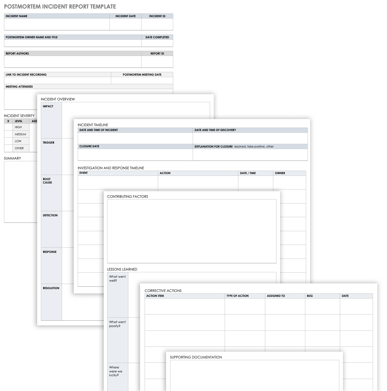 Free IT Incident Postmortem Templates  Smartshee In It Major Incident Report Template