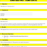 Free Lab Report Template – Free Report Templates In Lab Report Template Middle School