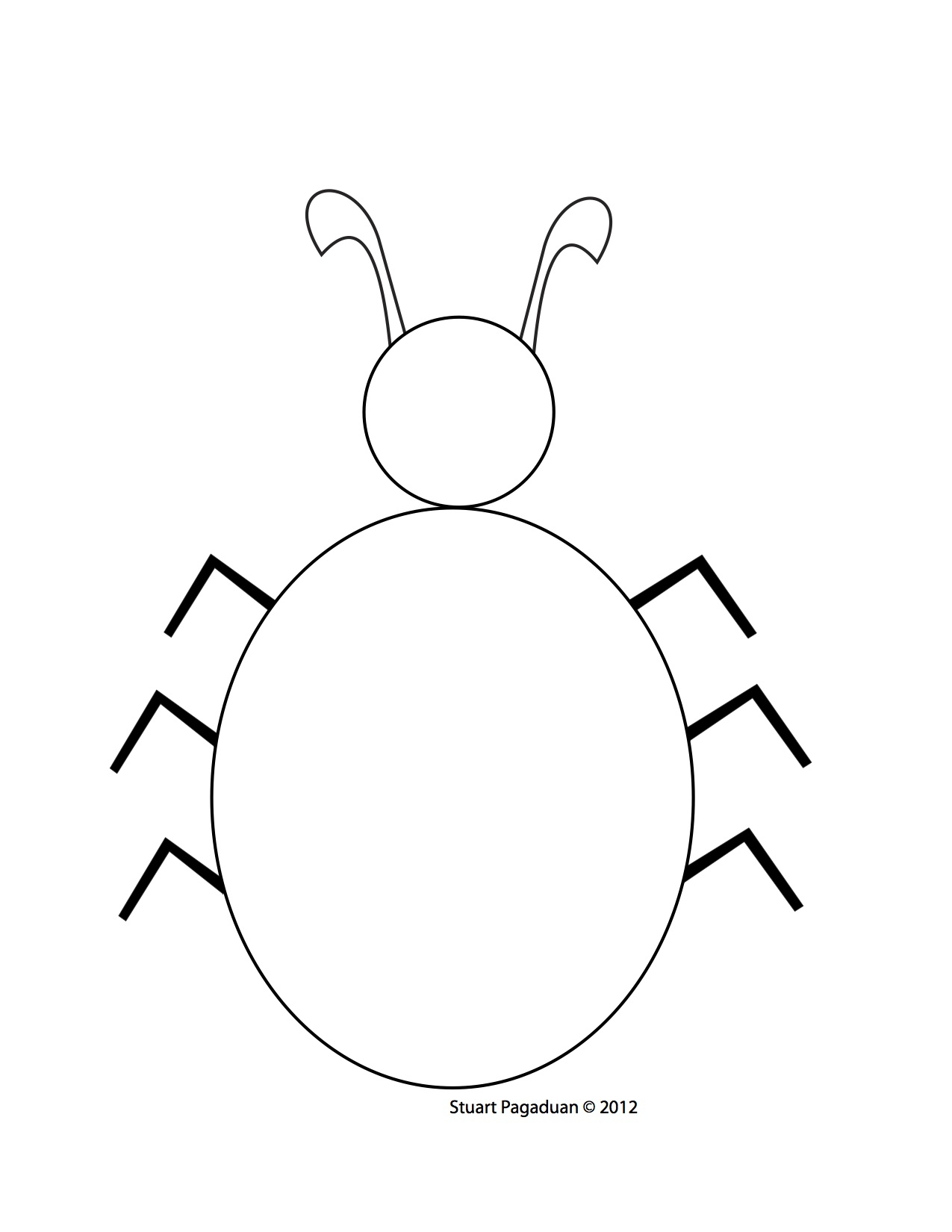 Free Ladybird Outline, Download Free Ladybird Outline png images  With Blank Ladybug Template