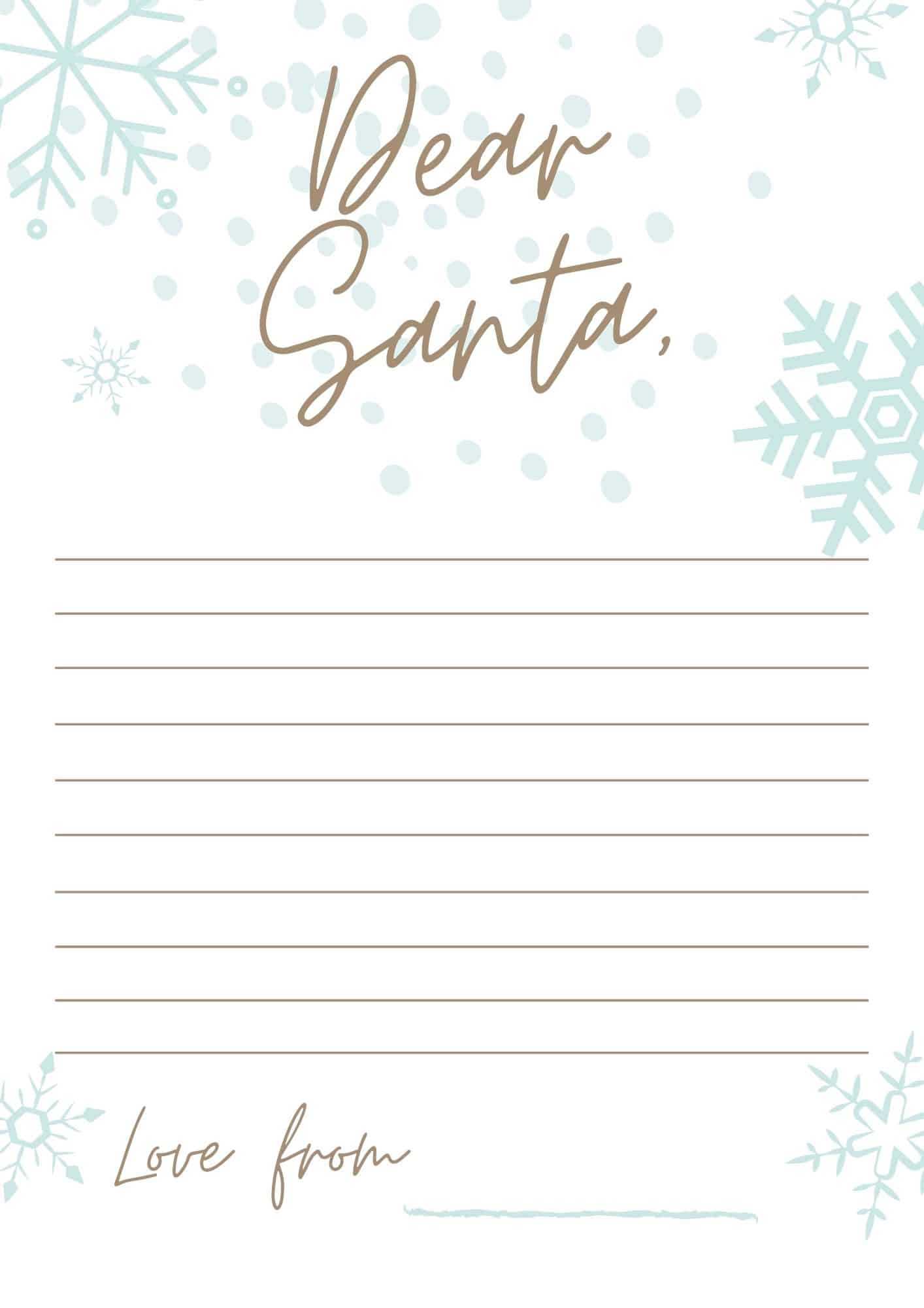 Free letter to Santa PDF templates PLUS Santa