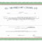 Free Llc Membership Certificate Template For Llc Membership Certificate Template Word
