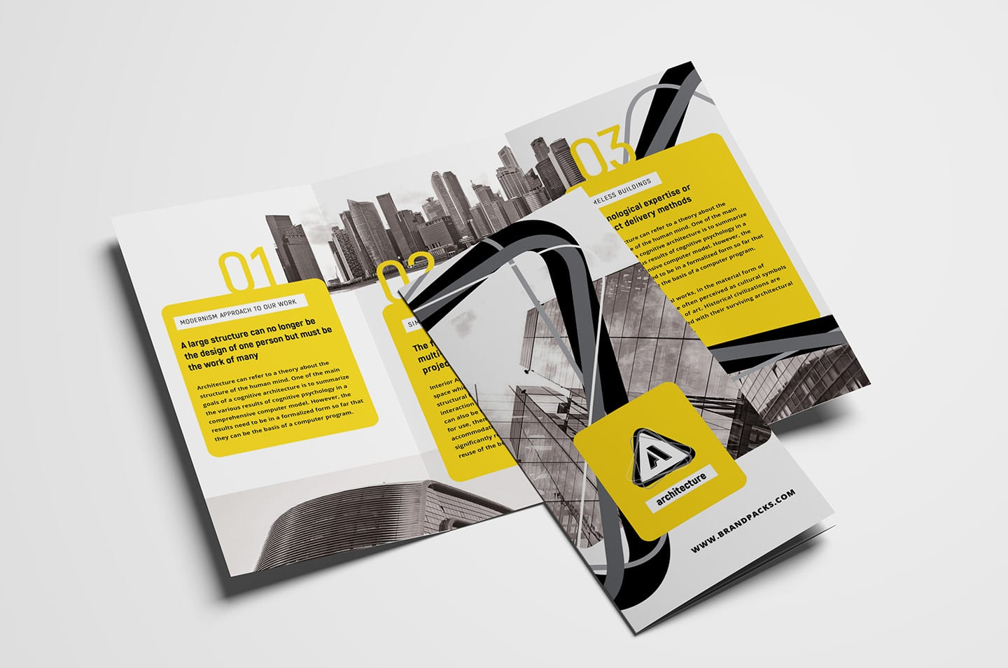 Free Modern Trifold Brochure Template for Photoshop & Illustrator  In Fancy Brochure Templates