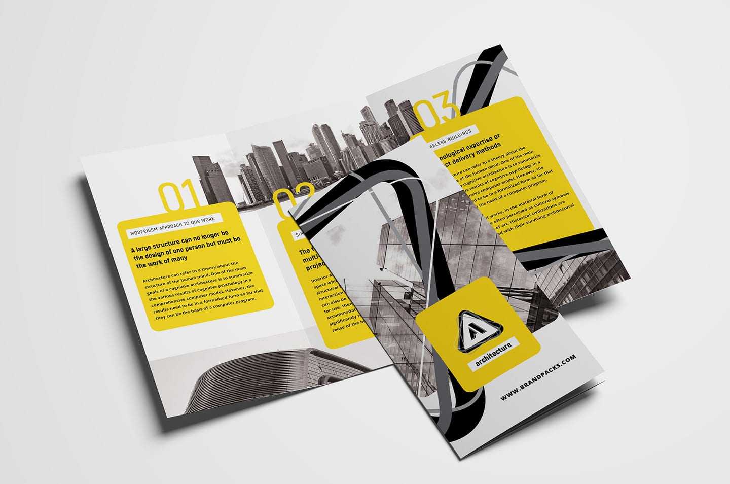 Free Modern Trifold Brochure Template For Photoshop & Illustrator  In Fancy Brochure Templates