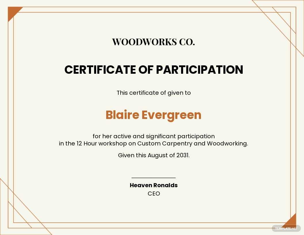Free Music Participation Certificate Template - Word Template Free Music Participation Certificate Template - Word Template