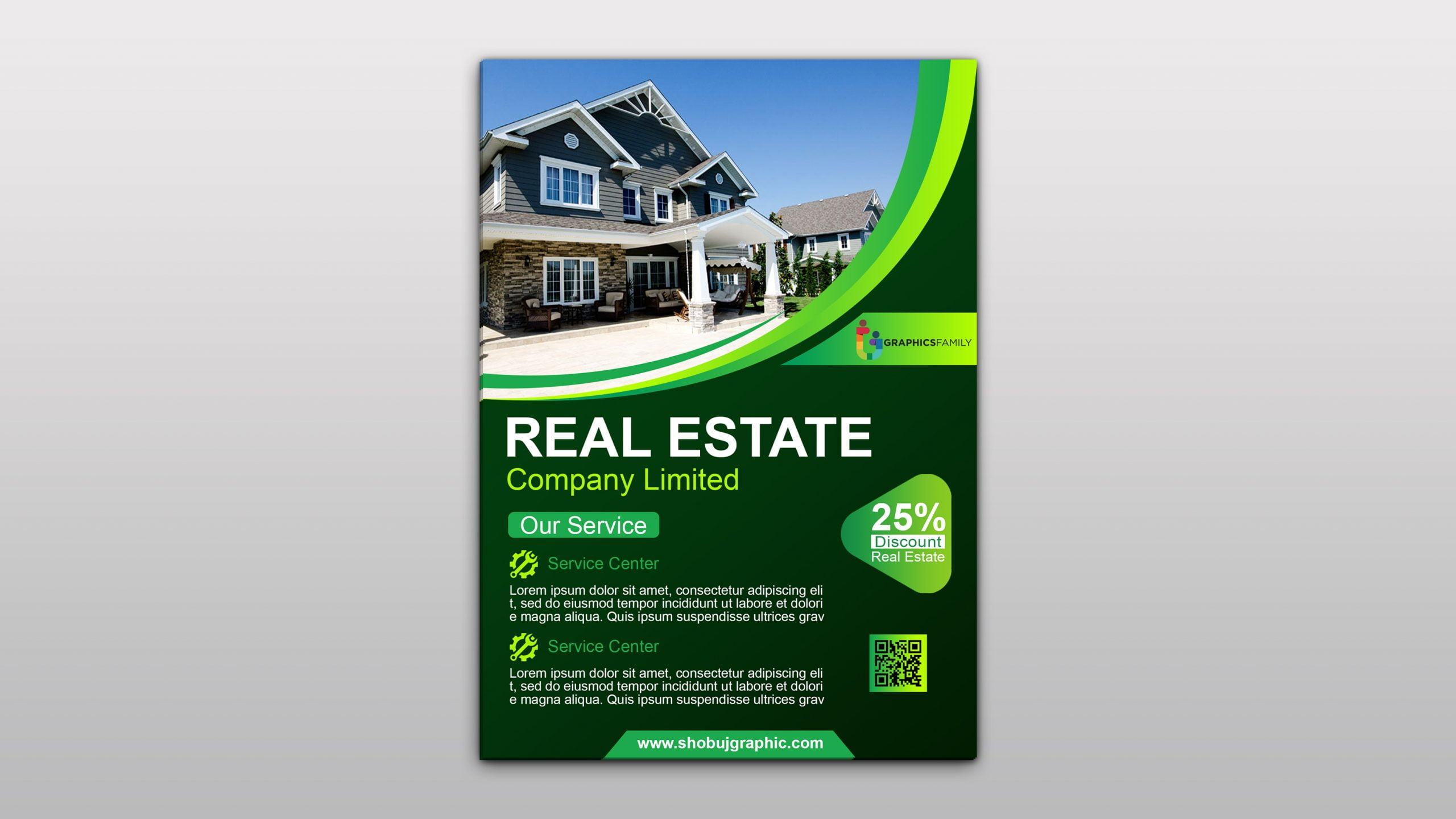 Free Photoshop Real Estate Modern Flyer Template – GraphicsFamily Inside Real Estate Brochure Templates Psd Free Download