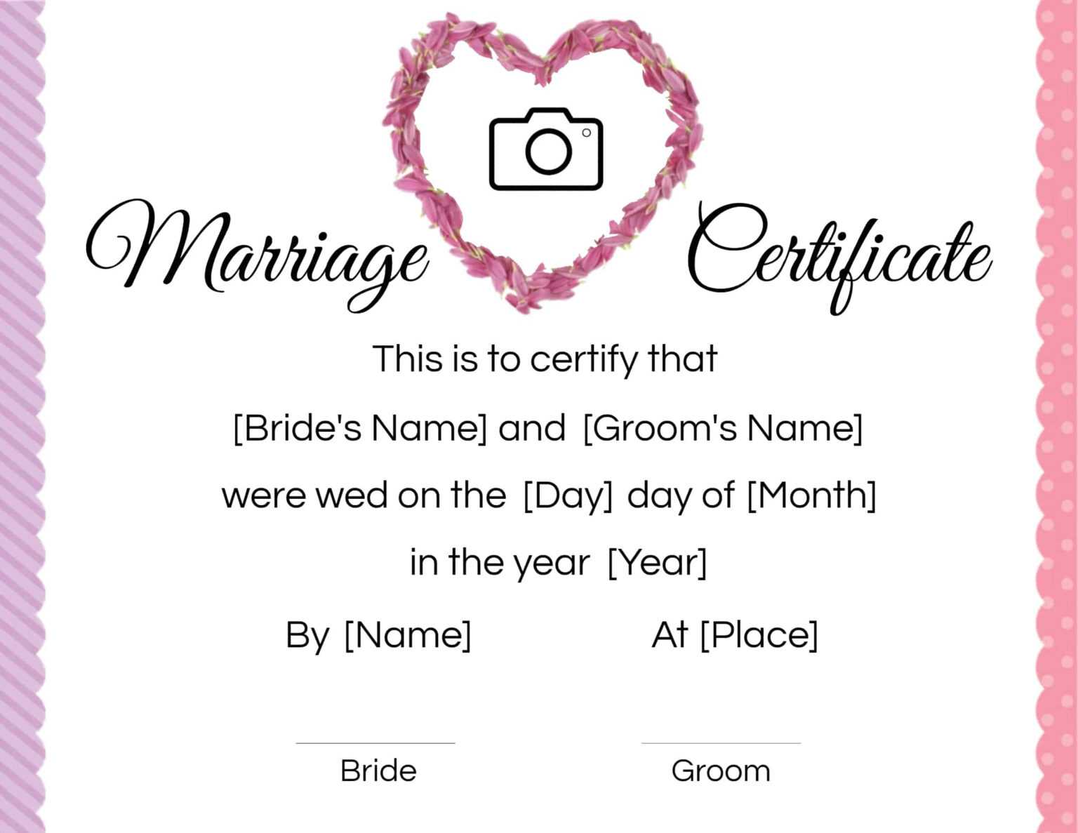 Blank Marriage Certificate Template Rebeccachulew com