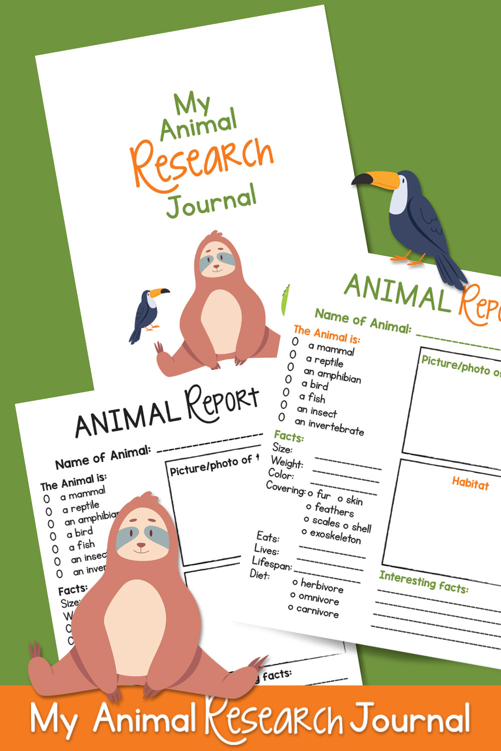Free Printable Animal Report Template for Kids - Frugal Mom Eh! For Report Writing Template Ks1