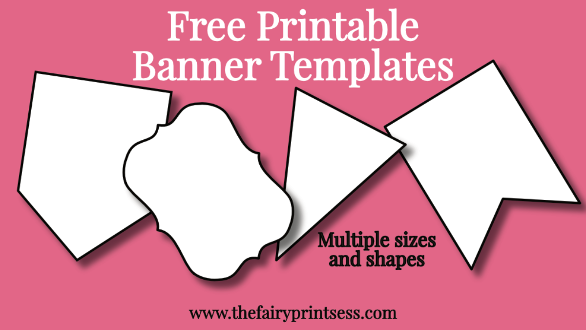 Free Printable Banner Templates - Blank Banners For DIY Projects! In Free Printable Pennant Banner Template