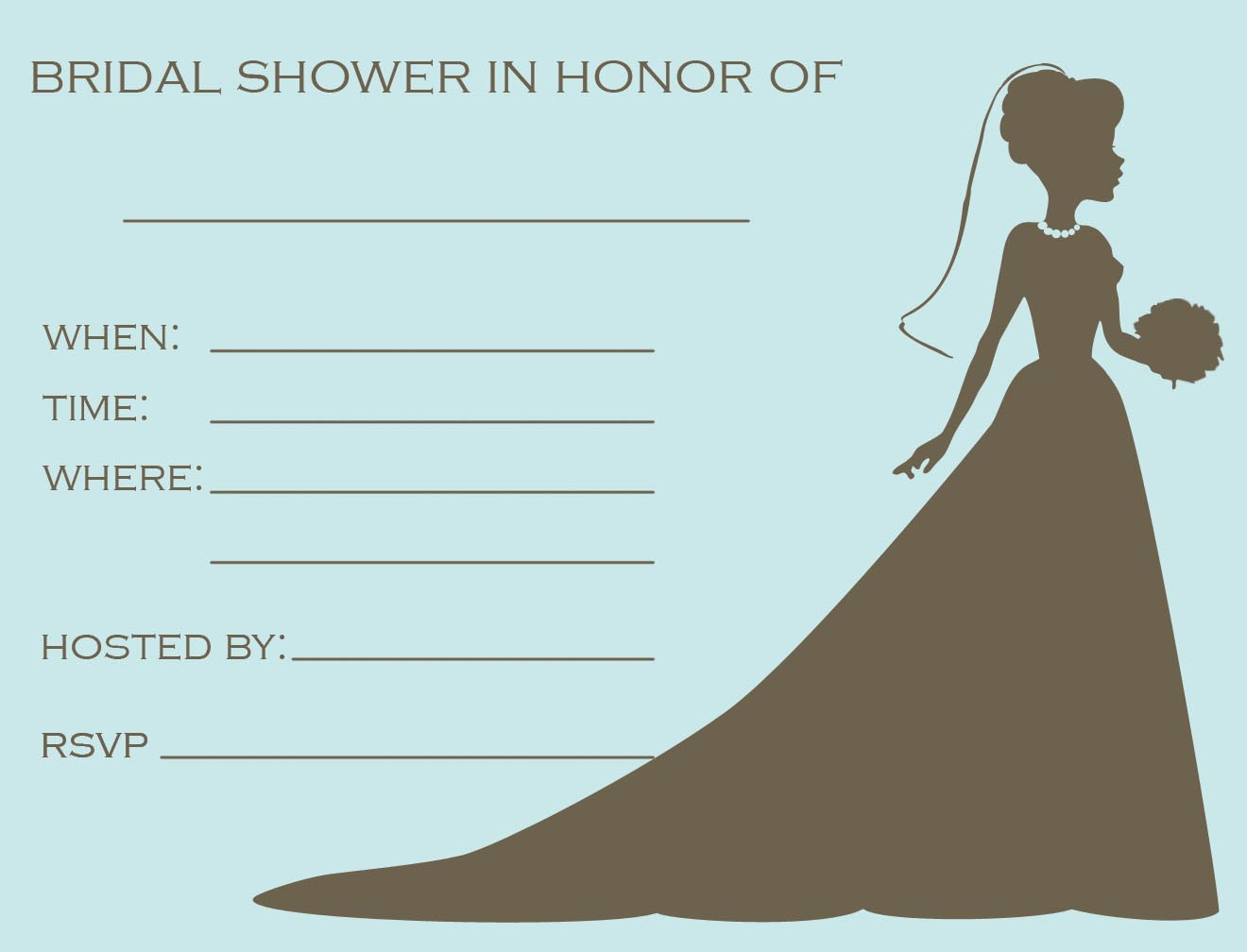 Free Printable Bridal Shower Invitations  Make Your Invitation For Blank Bridal Shower Invitations Templates