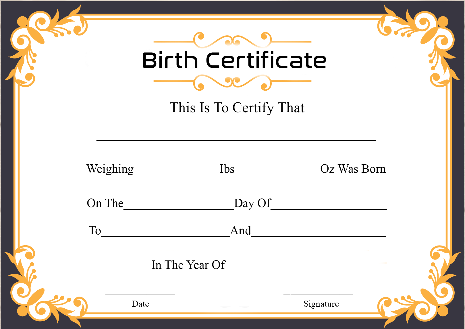 ?Free Printable Certificate Of Birth Sample Template? Intended For Birth Certificate Template Uk
