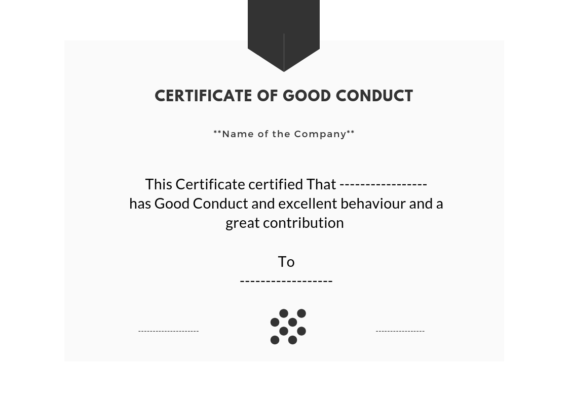 ? Free Printable Certificate of Good Conduct Templates? Throughout Good Conduct Certificate Template ? Free Printable Certificate of Good Conduct Templates? Throughout Good Conduct Certificate Template