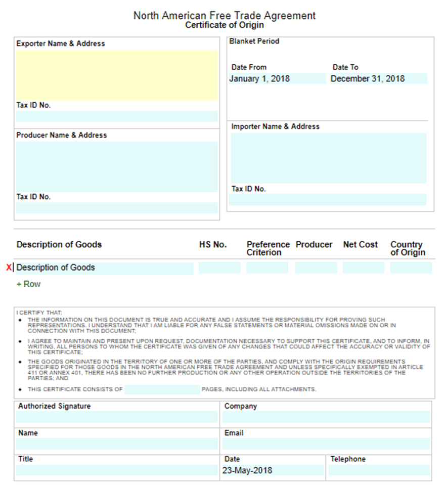 ?Free Printable Certificate of Origin Form Template [PDF,Word]? With Certificate Of Origin For A Vehicle Template