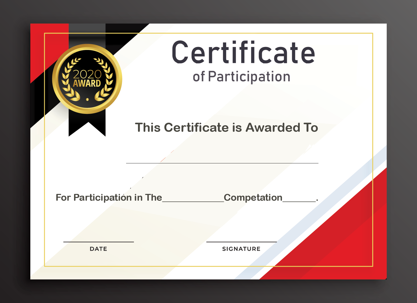 ?Free Printable Certificate Of Participation Templates (COP)? In Certificate Of Participation Word Template
