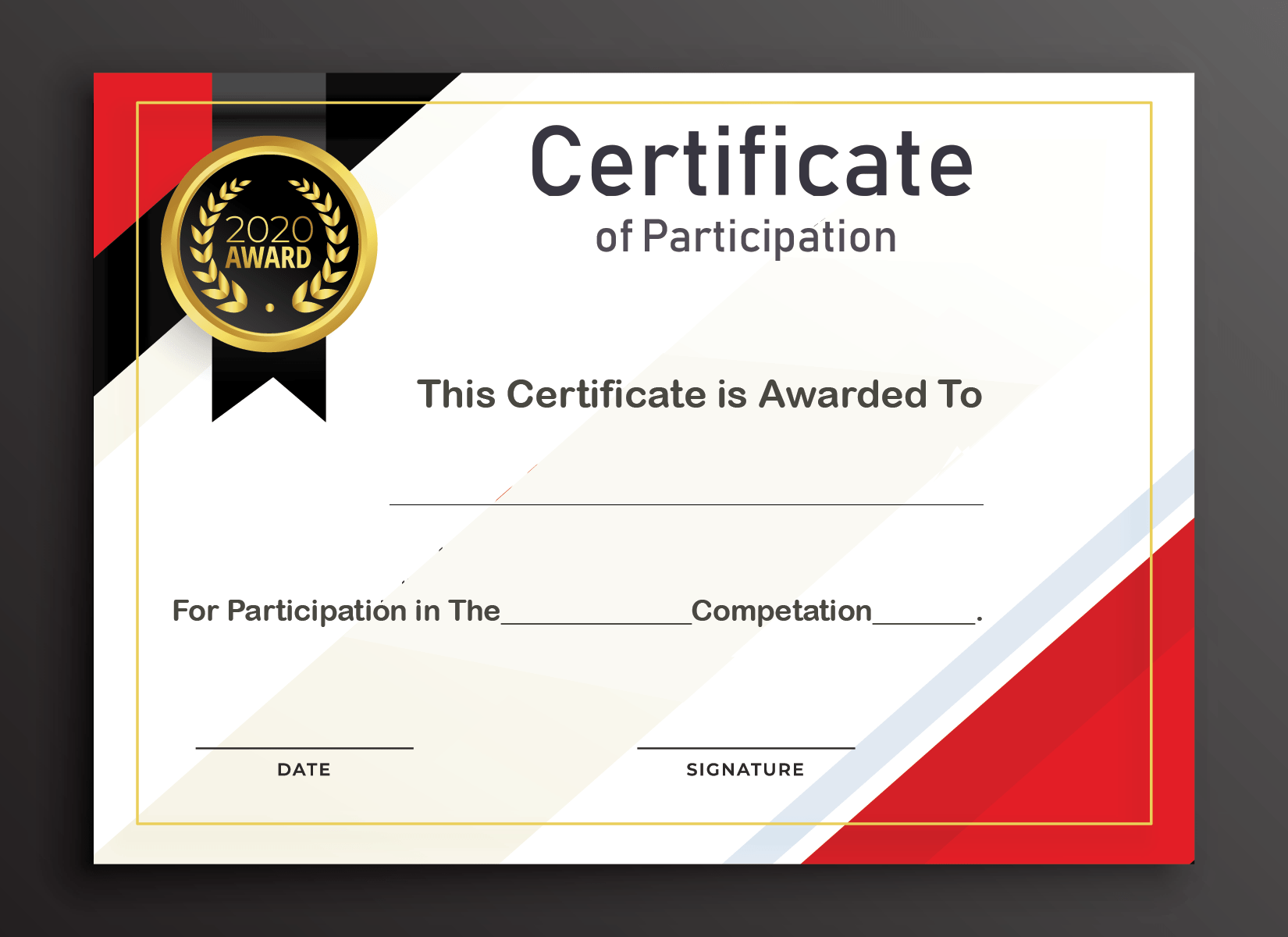 ?Free Printable Certificate Of Participation Templates (COP)? In Certificate Of Participation Word Template