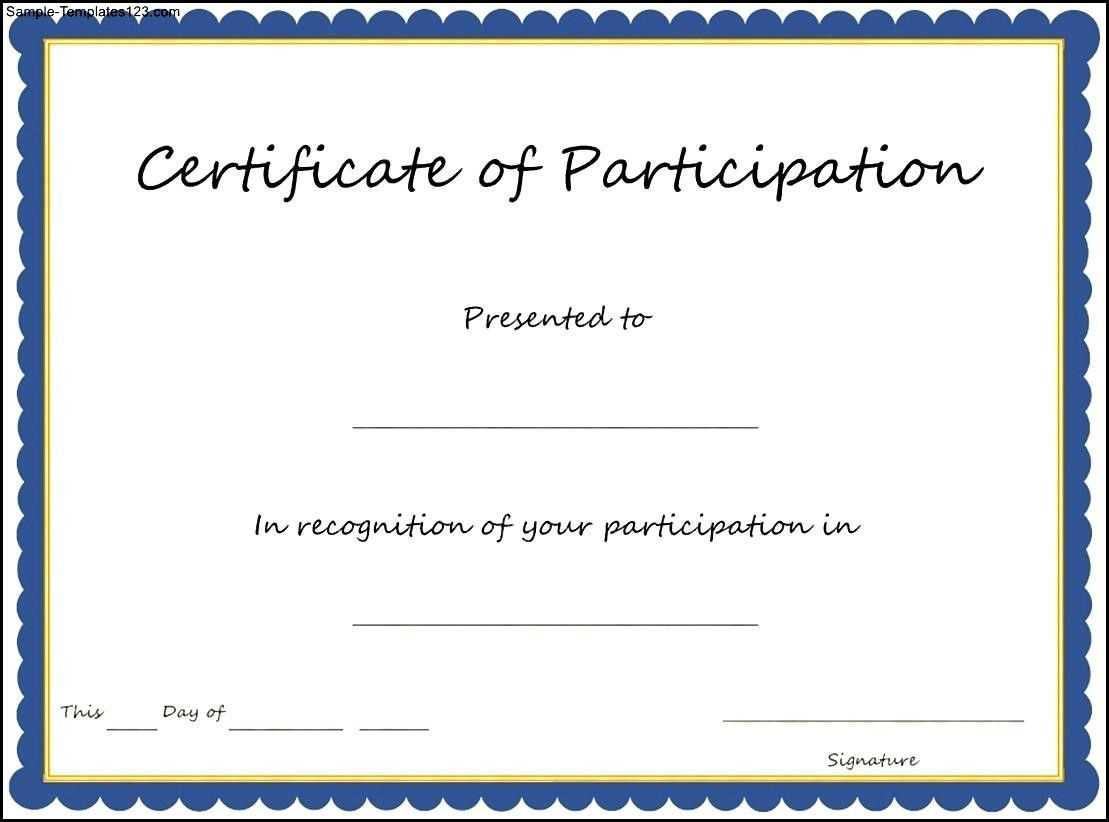 ?Free Printable Certificate of Participation Templates (COP)? Throughout Certificate Of Participation Template Doc