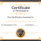 ?Free Printable Certificate Of Participation Templates (COP)? With Certificate Of Participation Template Doc