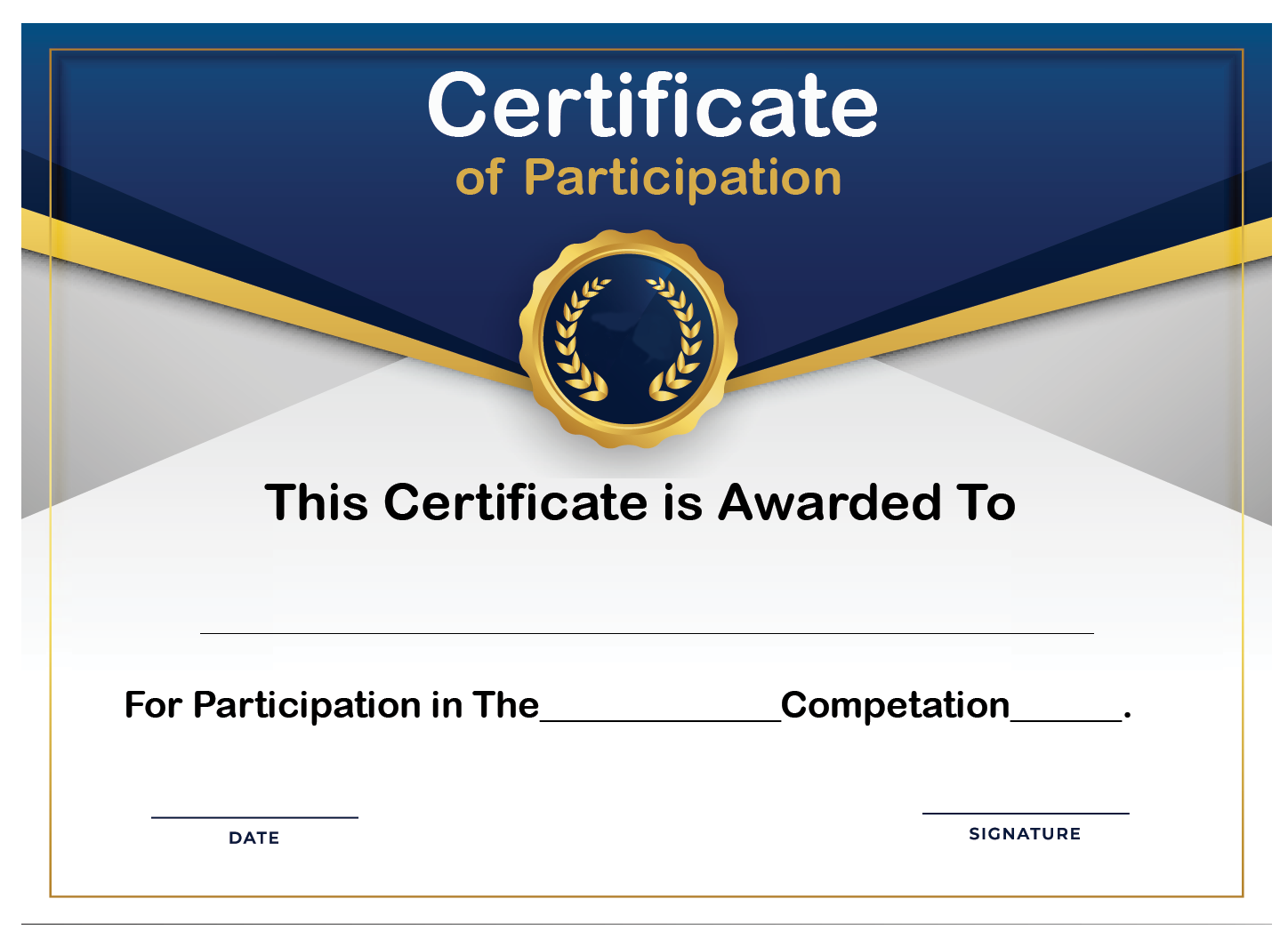 ?Free Printable Certificate of Participation Templates (COP)? With Regard To Sample Certificate Of Participation Template