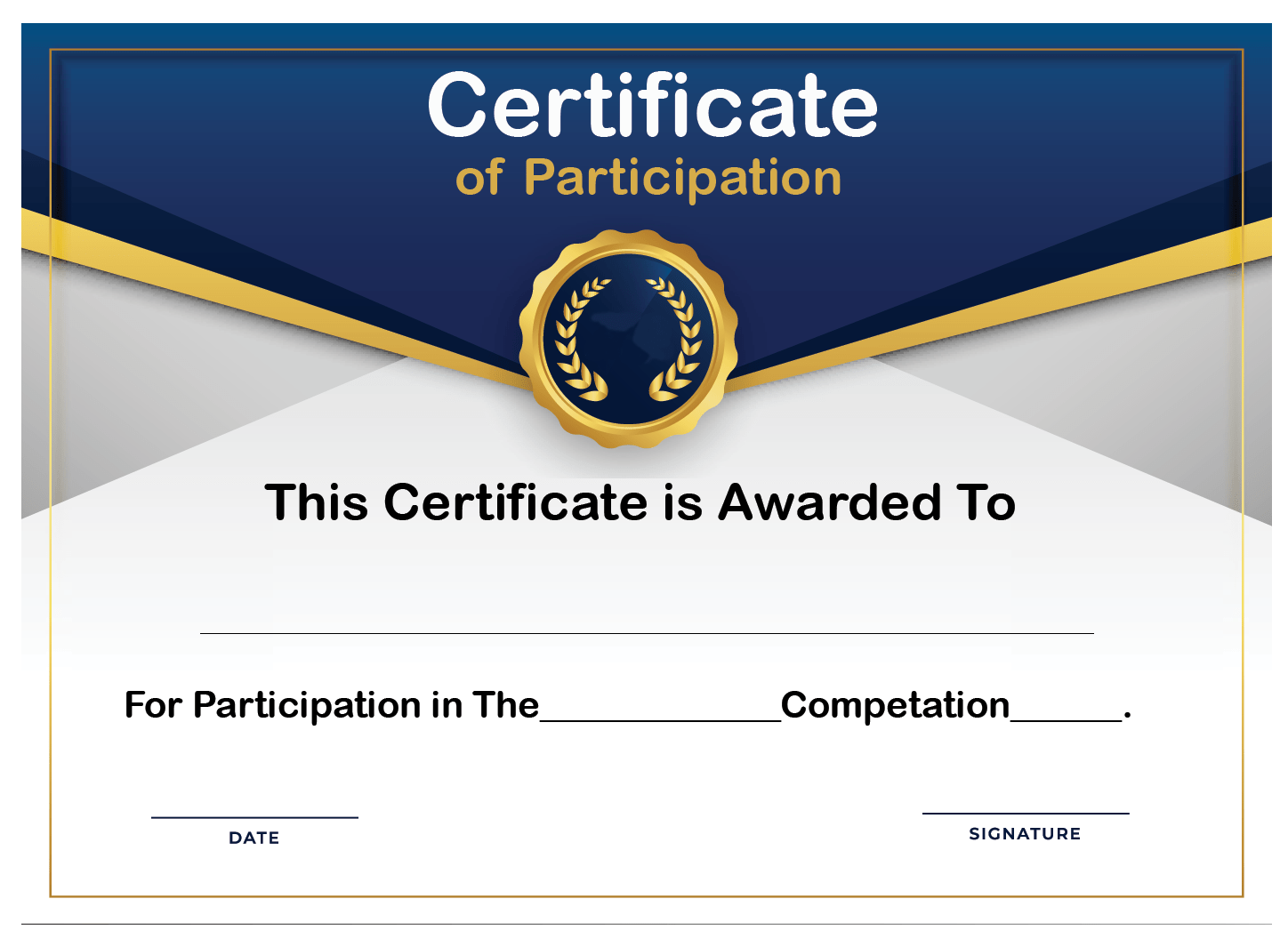 ?Free Printable Certificate Of Participation Templates (COP)? With Regard To Sample Certificate Of Participation Template