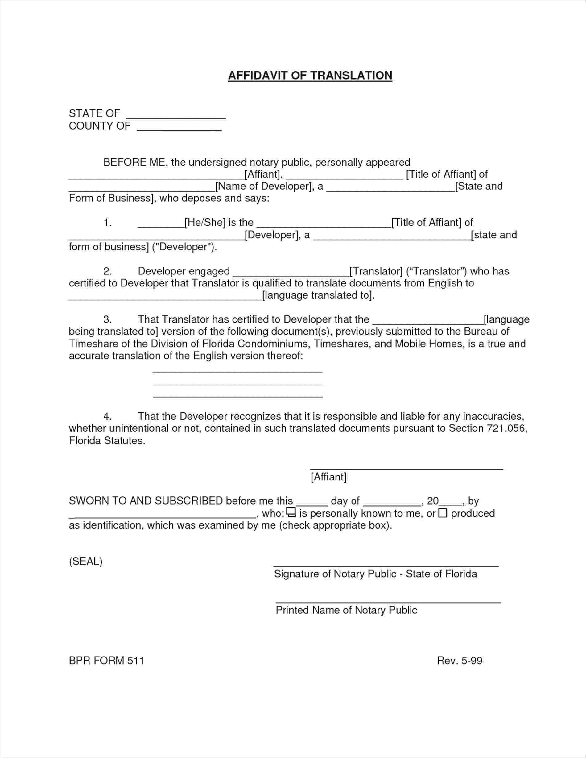 ?Free Printable Certificate Of Translation Template? Throughout Birth Certificate Translation Template