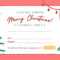 Free, Printable Custom Christmas Gift Certificate Templates Canva For Christmas Gift Certificate Template Free Download