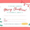 Free, Printable Custom Christmas Gift Certificate Templates  Canva Pertaining To Free Christmas Gift Certificate Templates