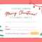 Free, Printable Custom Christmas Gift Certificate Templates  Canva Pertaining To Free Christmas Gift Certificate Templates