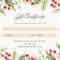 Free, Printable Custom Christmas Gift Certificate Templates  Canva With Merry Christmas Gift Certificate Templates