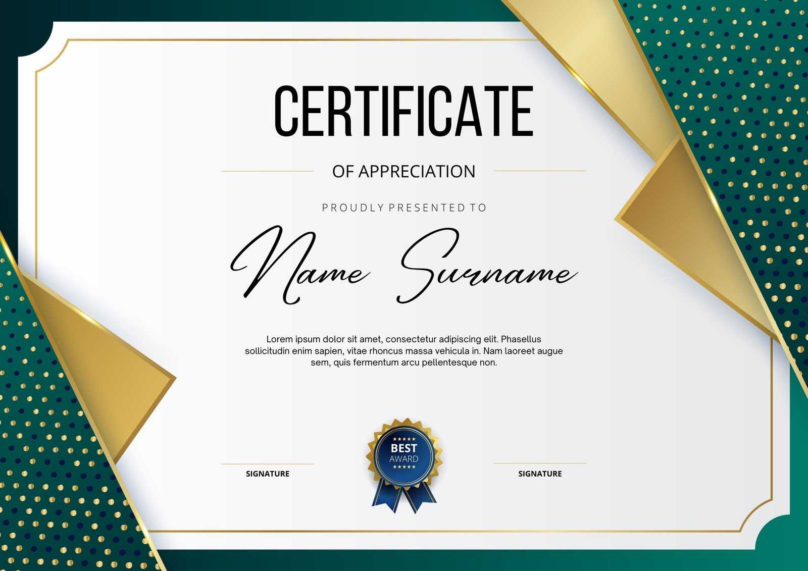 Free Printable, Customizable Academic Certificate Templates  Canva Intended For Academic Award Certificate Template