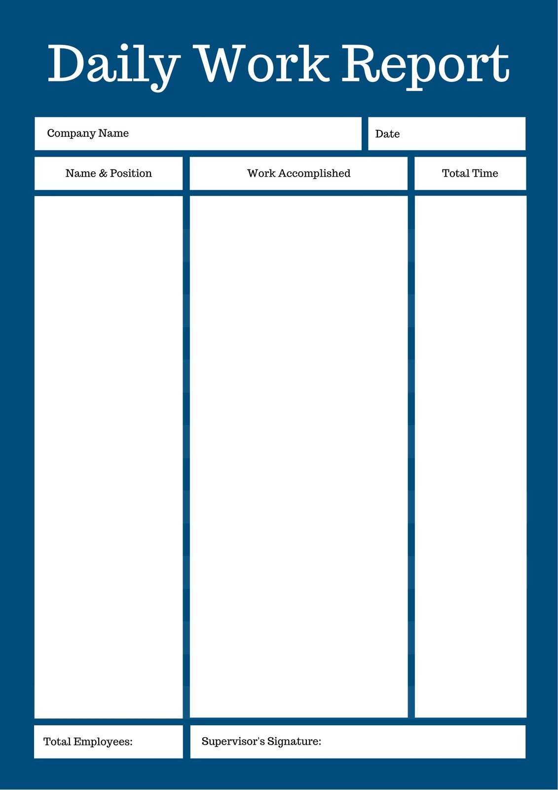 Free Printable, Customizable Daily Report Templates  Canva Intended For Daily Report Sheet Template