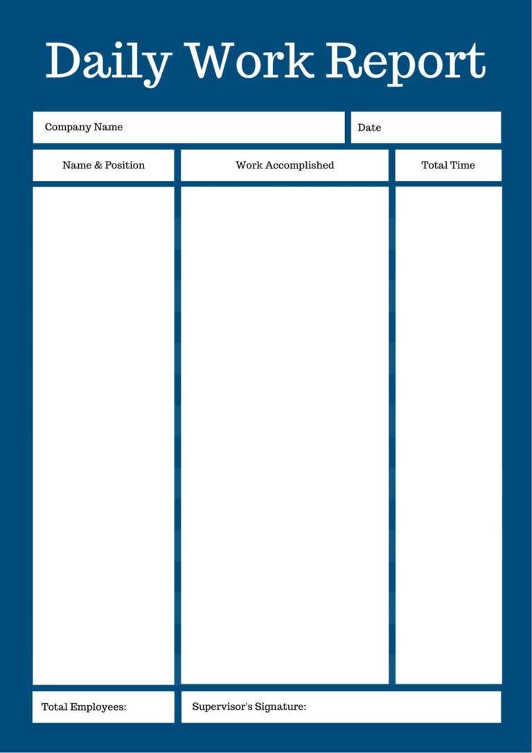 Daily Site Report Template - Rebeccachulew.com