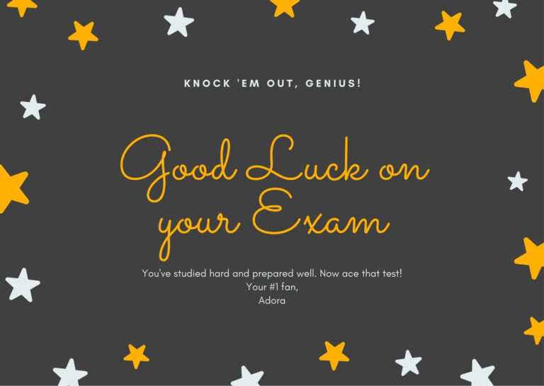Free Printable, Customizable Good Luck Card Templates Canva In Good ...