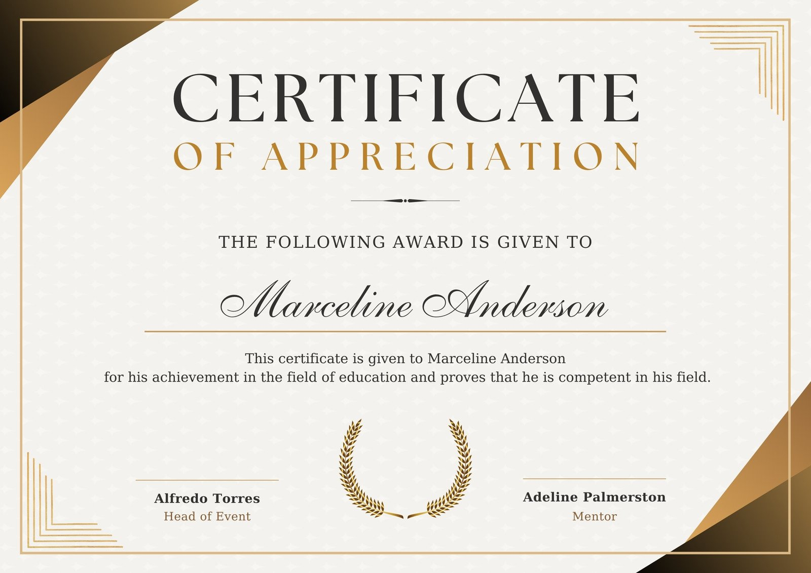Free, printable, customizable recognition certificate templates  In Formal Certificate Of Appreciation Template