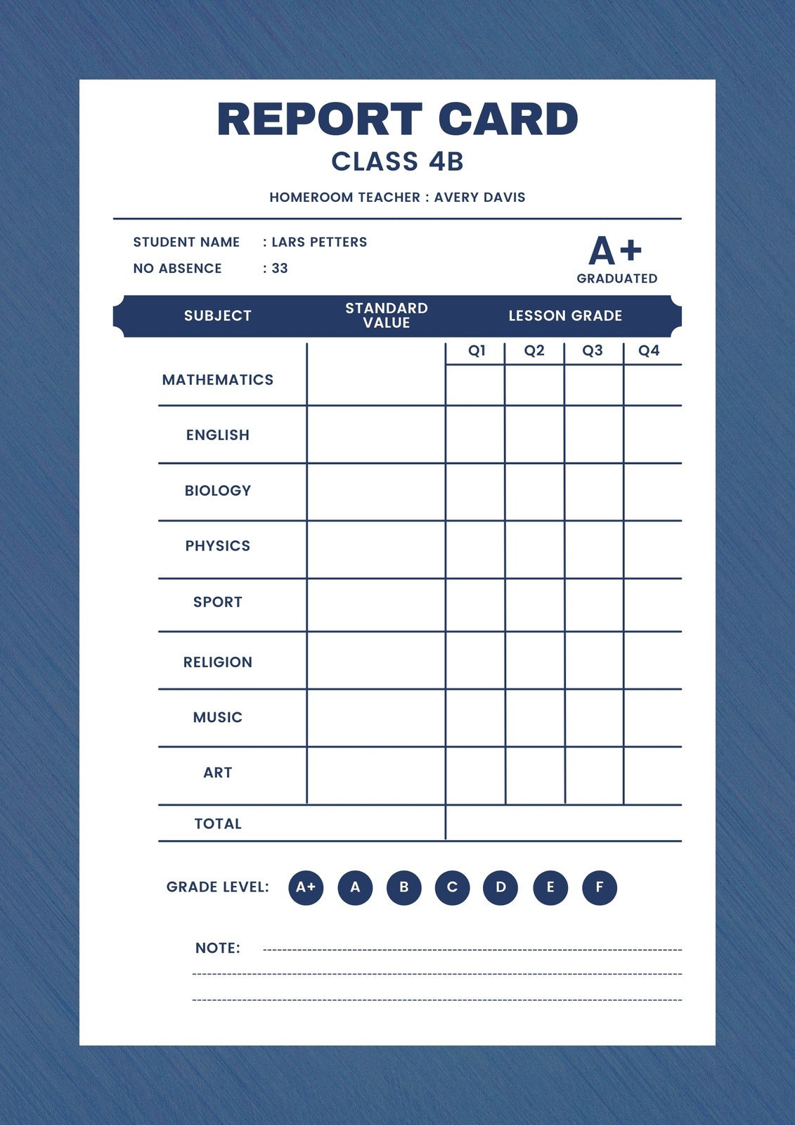 Free, printable, customizable report card templates  Canva In Blank Report Card Template