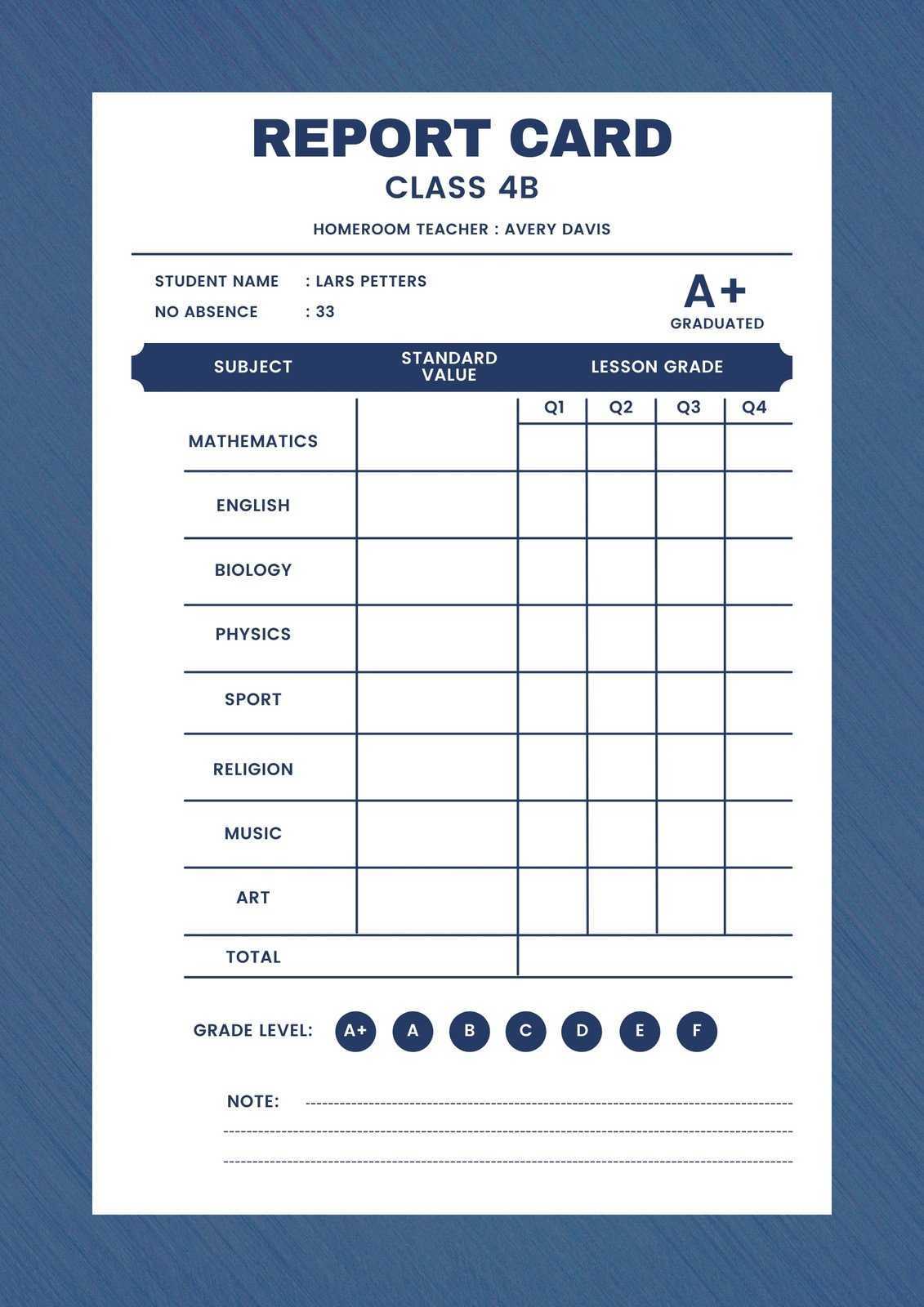 Free, Printable, Customizable Report Card Templates  Canva In Blank Report Card Template