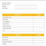 Free, Printable, Customizable Report Card Templates Canva Pertaining To School Report Template Free
