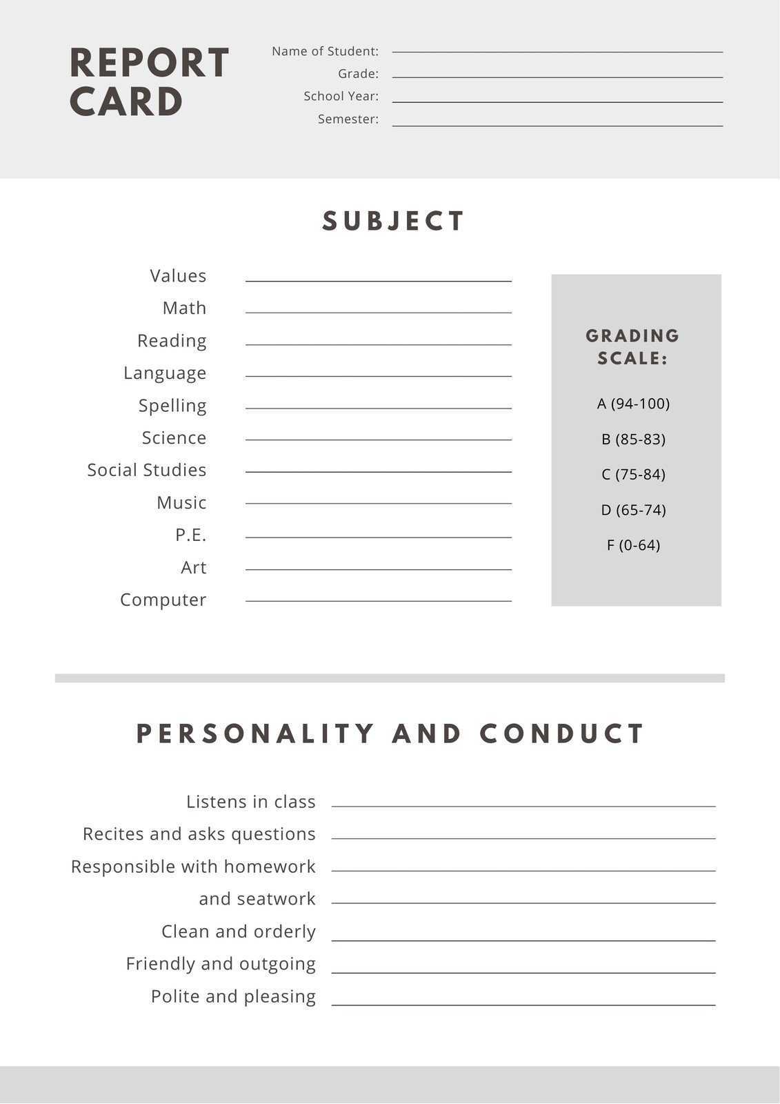 Free, printable, customizable report card templates Canva Throughout Boyfriend Report Card Template Free, printable, customizable report card templates Canva Throughout Boyfriend Report Card Template