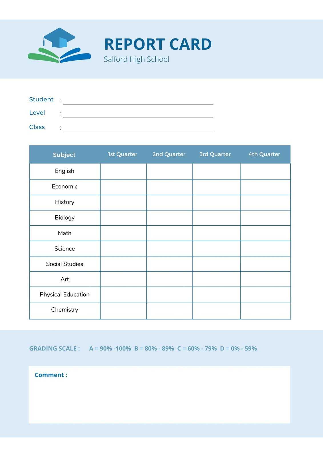 Blank Report Card Template blank-report-card-template