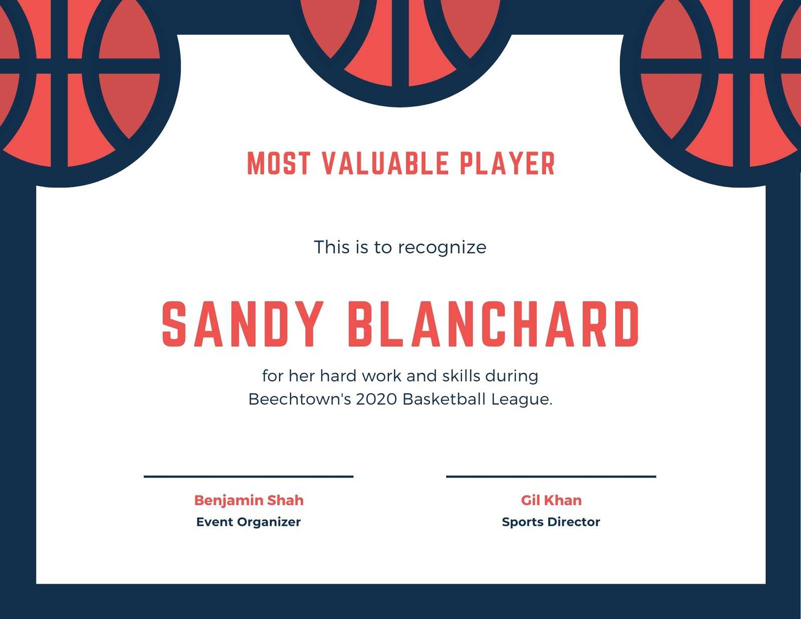 Free printable, customizable sport certificate templates  Canva Inside Basketball Camp Certificate Template