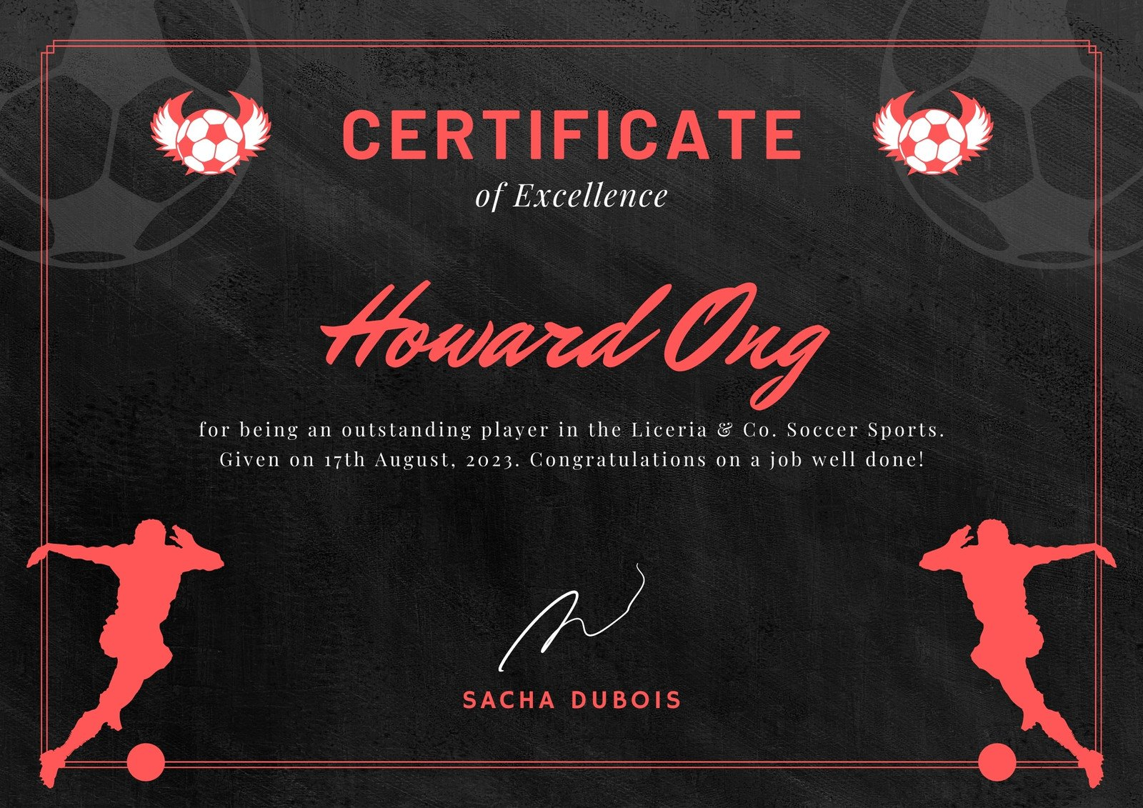 Free printable, customizable sport certificate templates  Canva Regarding Player Of The Day Certificate Template